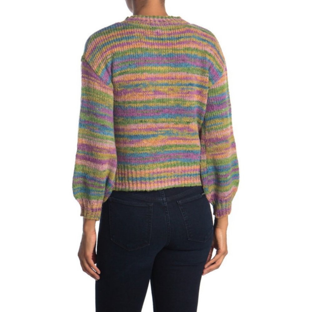 Love by Design Rainbow Wool Blend Knit Sweater Size Small - Picture 2 of 6